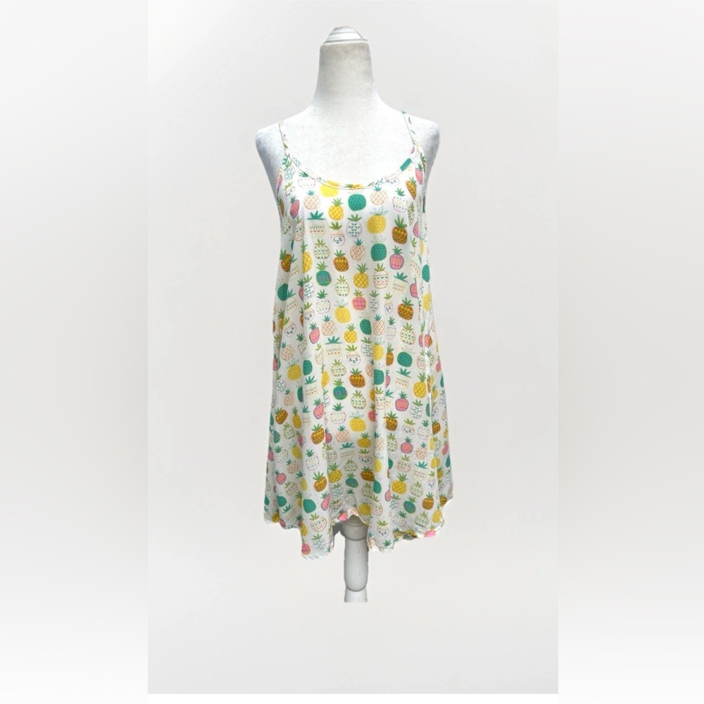 Natural Life Dress Women M Pineapple Print Lightweight Flowy Vacation Cover Up - Picture 3 of 10